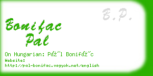 bonifac pal business card